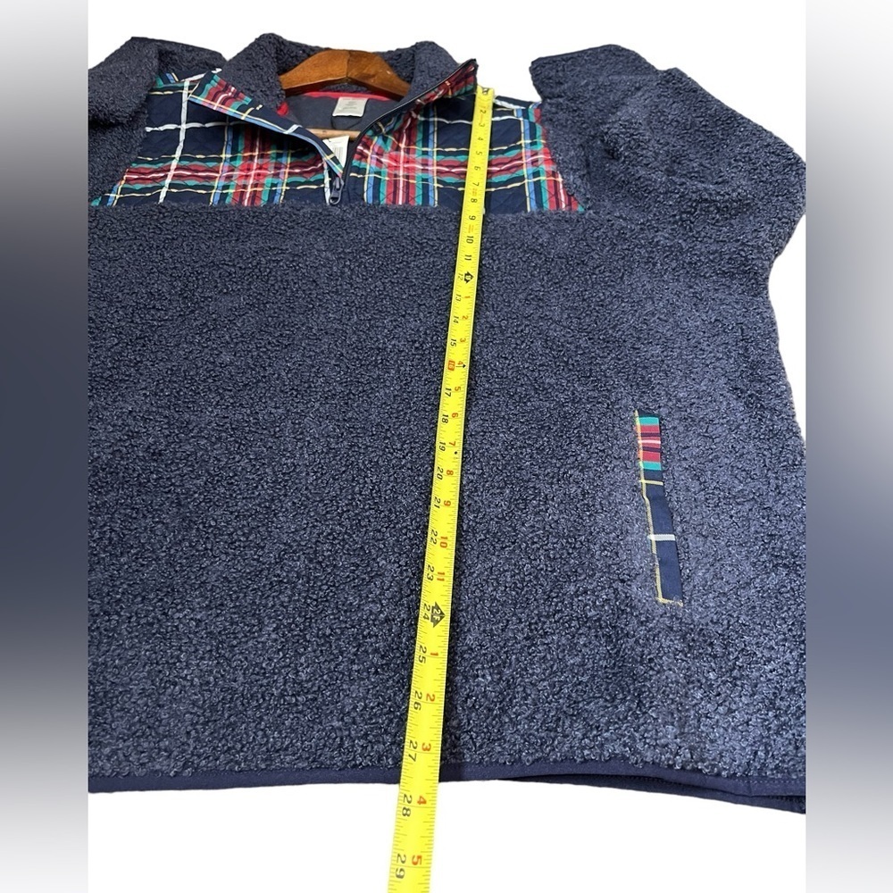Vera Bradley Women’s 1/4 Zip Sherpa Plaid Fleece Pullover Sweater - Picture 11 of 14
